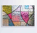 Ver imagem 6 de Quadro Vitral Geométrico Colorido Decor&quadros Arte016 90x60 Cm Vidro Impresso