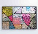 Ver mais imagens de Quadro Vitral Geométrico Colorido Decor&quadros Arte016 90x60 Cm Vidro Impresso