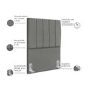 Ver imagem 4 de Cabeceira Estofada Solteiro Carla 90cm Suede Cinza