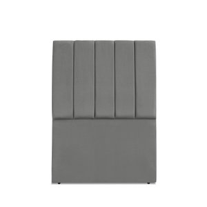 Cabeceira Estofada Solteiro Carla 90cm Suede Cinza