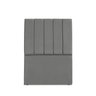 Cabeceira Estofada Solteiro Carla 90cm Suede Cinza - 1