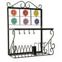 Ver imagem 4 de Paneleiro 50cm Uai Artesanatos Rustico Artesanal Ferro e Madeira Preto e Marrom