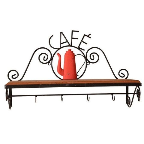 Porta Café Rustico Ferro e Madeira Artesanal