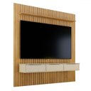 Ver imagem 2 de Painel para Tv até 75 Polegadas Vitória 3 Portas Ripado 100% Mdf Cinamomo/off White - Valdemóveis