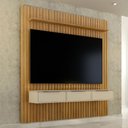 Ver imagem 1 de Painel para Tv até 75 Polegadas Vitória 3 Portas Ripado 100% Mdf Cinamomo/off White - Valdemóveis