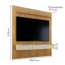 Ver imagem 3 de Painel para Tv até 75 Polegadas Vitória 3 Portas Ripado 100% Mdf Cinamomo/off White - Valdemóveis