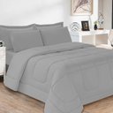 Ver imagem 1 de Jogo de Cama Soft Conforto Casal Queen 5 Peças Cinza Casa Dona