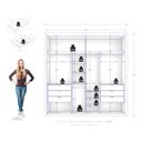 Ver imagem 3 de Guarda Roupa Casal Versalles 2 Portas 6 Gavetas Cinamomo Areia Fosco - Zanzini