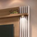 Ver imagem 5 de Painel Home Suspenso Detalhes Ripado 2 Luminárias LED Sala Estar Escritório Quarto TV até 55 Polegad