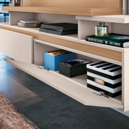 Painel Home Suspenso Detalhes Ripado 2 Luminárias LED Sala Estar Escritório Quarto TV até 55 Polegad - 4