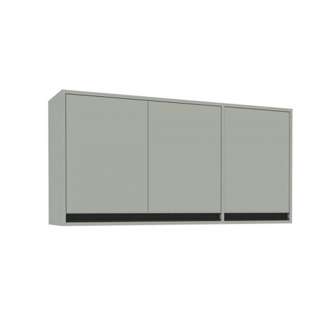 Armário Aéreo Cozinha 120 Cm Koya 3 Portas Verde Oliva - Politorno