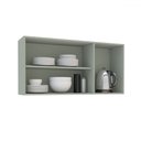 Ver imagem 2 de Armário Aéreo Cozinha 120 Cm Koya 3 Portas Verde Oliva - Politorno