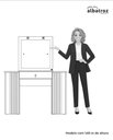 Ver imagem 5 de Camarim de Canto Glitter 1 Gaveta - Cinamomo Off White - Albatroz