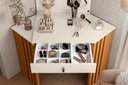 Ver imagem 3 de Camarim de Canto Glitter 1 Gaveta - Cinamomo Off White - Albatroz