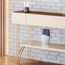 Ver imagem 3 de Aparador Buffet Vivant com Pés em Aço Off White/castanho Off White/castanho