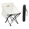 Cadeira Dobrável de Camping Pesca Premium Bege com Bolso - 2