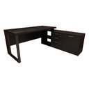 Ver imagem 3 de Mesa de Escritório Diretor em L Industrial 170cm Pés Metal