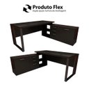 Ver imagem 4 de Mesa de Escritório Diretor em L Industrial 170cm Pés Metal