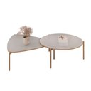 Ver imagem 6 de Conjunto Mesas de Centro Decorativas Oak e Dutton Pés Metálicos Dourados Fendi G18 - Gran Belo