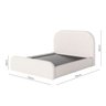 Cama Estofada Casal Minimalista Moderna Estilo Decor Clean Linho Off White - 5