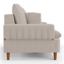 Ver imagem 6 de Sofá Living 3 Lugares 180cm com Almofadas Veras D05 Bouclê Bege - Mpozenato
