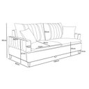 Ver imagem 4 de Sofá Living 3 Lugares 180cm com Almofadas Veras D05 Bouclê Bege - Mpozenato