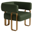 Ver imagem 6 de Poltrona Cadeira Decorativa Versátil Loy - Zahav Estofados:courino Sintético Verde