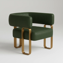 Ver imagem 5 de Poltrona Cadeira Decorativa Versátil Loy - Zahav Estofados:courino Sintético Verde