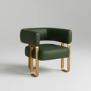 Ver imagem 4 de Poltrona Cadeira Decorativa Versátil Loy - Zahav Estofados:courino Sintético Verde