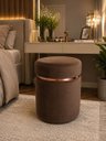 Ver imagem 4 de Kit de Puff Superior Rose Gold, Cor Marrom Veludo - Let Móveis