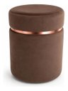 Ver imagem 3 de Kit de Puff Superior Rose Gold, Cor Marrom Veludo - Let Móveis
