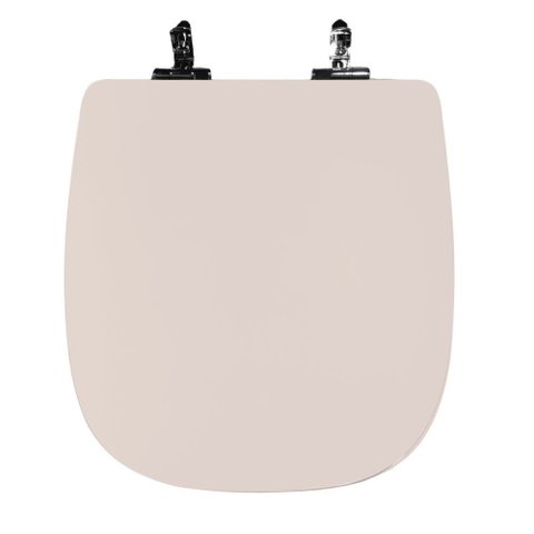 Assento Sanitário Poliéster para Louça Fit (celite) Super Luxo Cromado (reb. Oculto) Rosato
