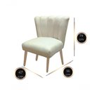 Ver imagem 2 de Cadeira Pétala Flor para Sala de Estar Penteadeira Salão Suede Bege