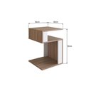 Ver imagem 4 de Mesa de Canto Lateral para Apoio com Nichos Montana Branco