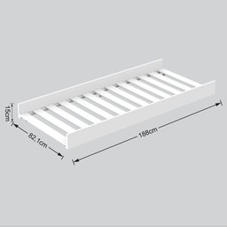 Cama Solteiro Auxiliar Multimóveis CR40015 Branco Acetinado - 2