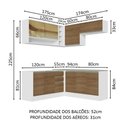 Ver imagem 4 de Armário de Cozinha Completa de Canto 349cm Branco Rustic Glamy Madesa 02