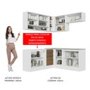 Ver imagem 6 de Armário de Cozinha Completa de Canto 349cm Branco Rustic Glamy Madesa 02
