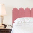 Ver imagem 2 de Cabeceira Nuvem Estofada para Cama Queen - Módulo 20cm X 60cm:rosa
