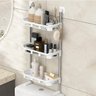 Suporte Organizador Rack Banheiro Cozinha Vaso Sanitario 3 Andares Gancho Multiuso Organizaçao Decor - 3