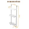 Suporte Organizador Rack Banheiro Cozinha Vaso Sanitario 3 Andares Gancho Multiuso Organizaçao Decor - 2