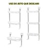 Suporte Organizador Rack Banheiro Cozinha Vaso Sanitario 3 Andares Gancho Multiuso Organizaçao Decor - 6