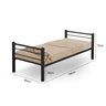 Beliche 100% Ferro/aço Cristal Vira 2 Camas C/grade Proteção e Escada - Preto - 5