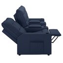 Ver imagem 7 de Poltrona Reclinável para Cinema Parma 3 Lugares Baú Usb Pu Azul Fh1 - D'Rossi
