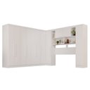 Ver imagem 2 de Guarda-Roupa de Canto Modulado 11 Portas 2 Gavetas Brasil Branco