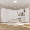 Ver imagem 1 de Guarda-Roupa de Canto Modulado 11 Portas 2 Gavetas Brasil Branco