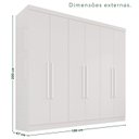 Ver mais imagens de Guarda-roupa de Canto Modulado 11 Portas 2 Gavetas Brasil