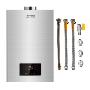 Aquecedor de Água a Gás Komeco Ko 38 Di Prime Wifi Inox 38 Litros Bivolt Gás Glp com Kit Ligação