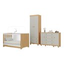 Ver imagem 2 de Quarto de Bebê Completo com Berço Americano 3 em 1 Dengo Multimóveis Mp4596 Madeirado/off White