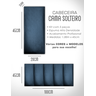 Kit 5 Cabeceiras de Cama Solteiro Estofada Modulada 1,00mx45cm - 5