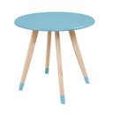 Ver imagem 2 de Mesa Redonda Infantil 65x65cm Tampo Mdf Pés Pinus Leve:azul